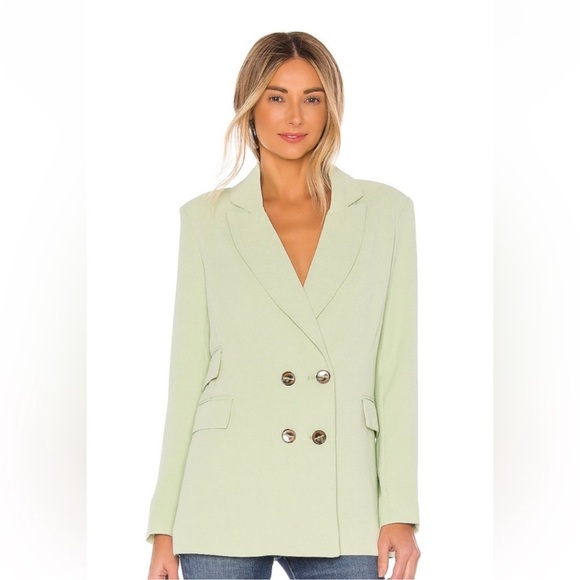 ASTR The Label Zodiac Blazer Light Green | Size Small | Like New - Picture 5 of 6